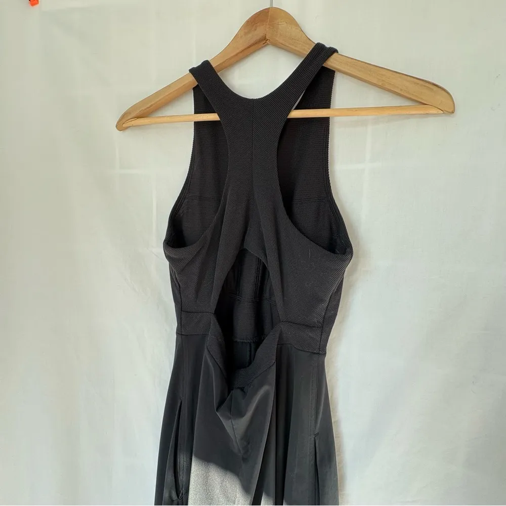 Athleta Winona athletic mixed media ribbed flowy midi Dress xs black - Image 5