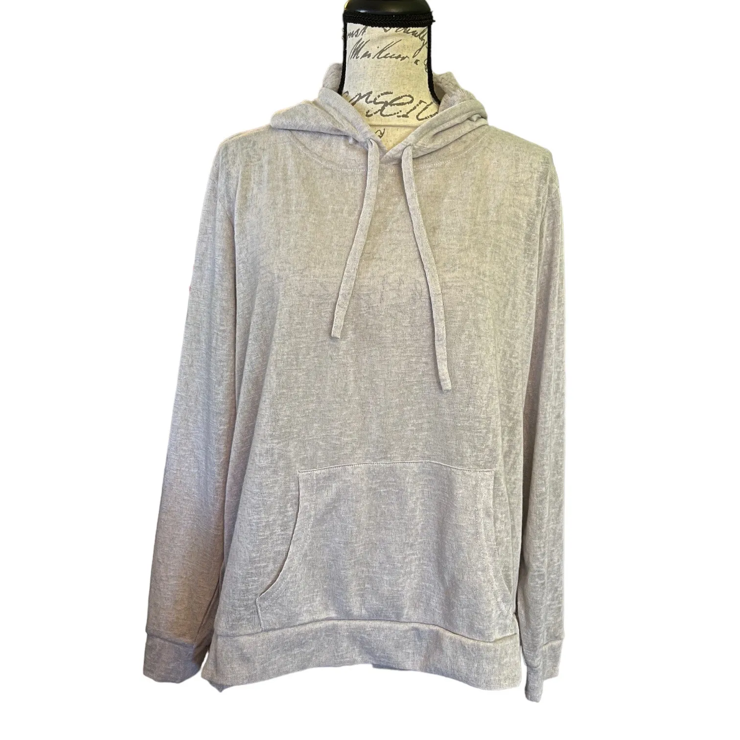 Weatherproof Vintage Gray High-Lo Hoodie Large - Image 2