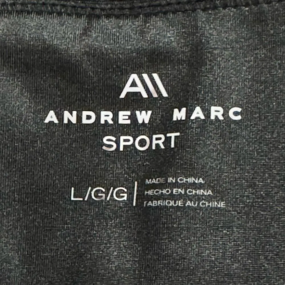 Andrew Marc Sport Black Faux Leather Athletic Leggings Women’s Large - Image 4