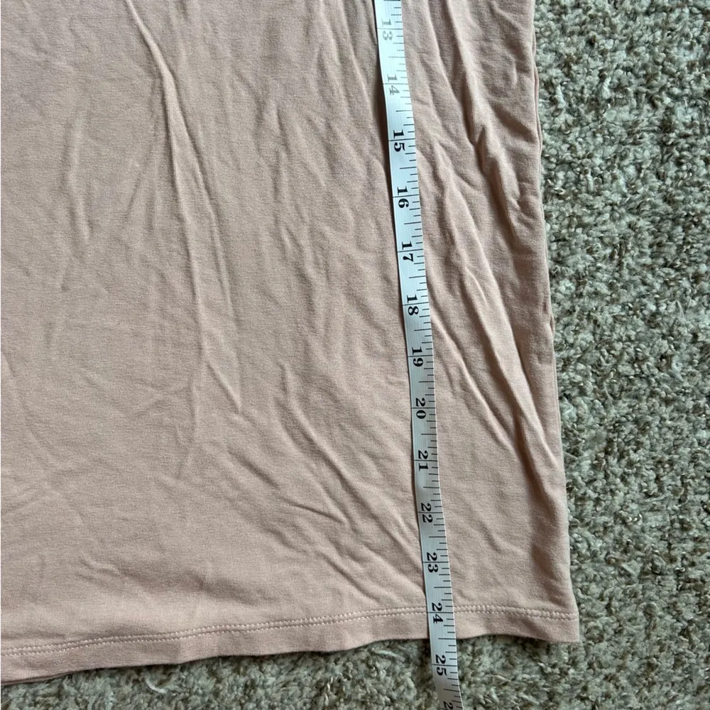 Ann Taylor Factory Light Pink 3/4 Sleeve Blouse Stretch Comfy Boatneck Pastel XL - Image 6