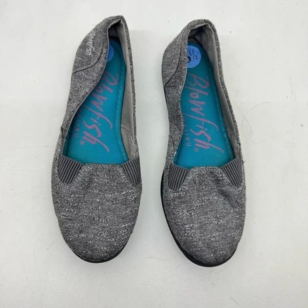 Blowfish Ballet Flats Gray Fabric Women slip on casual round toe Shoes Size 6.5 - Image 2