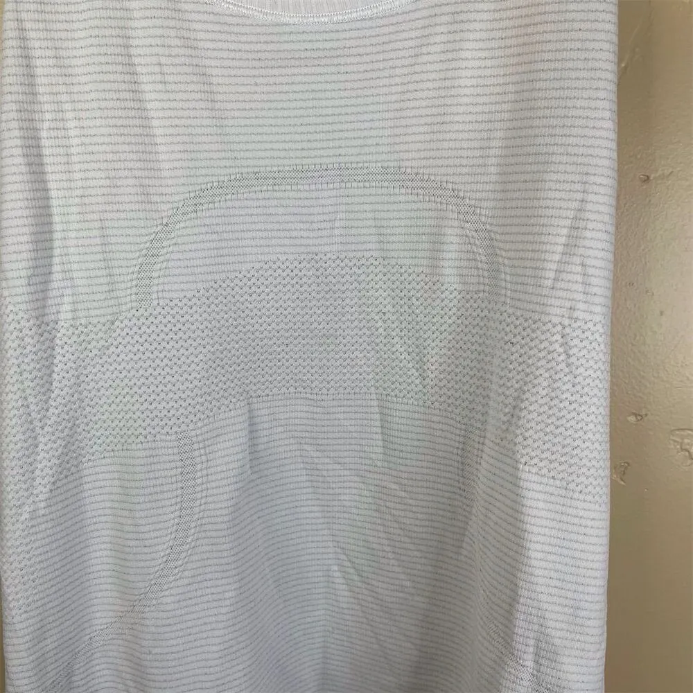 Lululemon Women's Swiftly Tech Racerback Tank‎ Top White Pristine Size 10 Active - Image 6