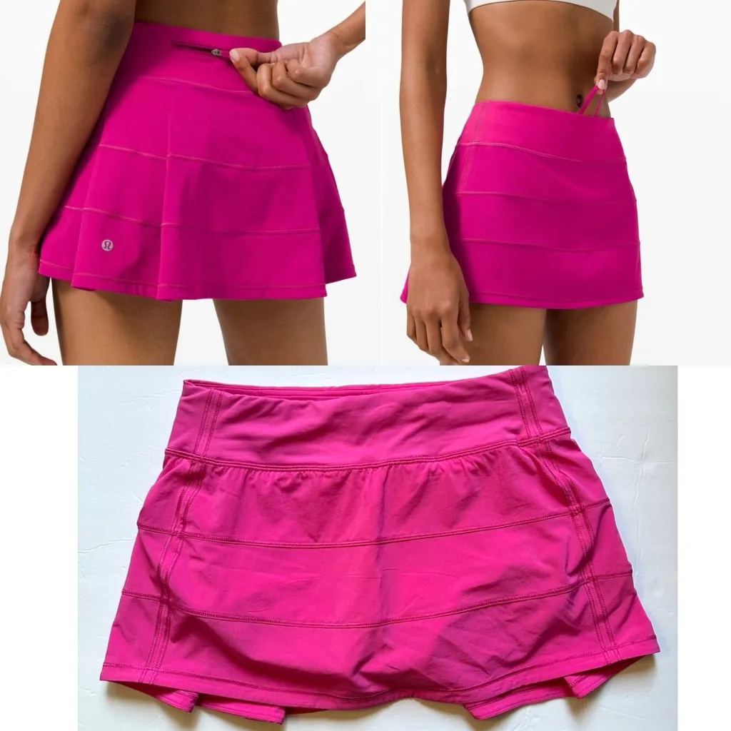Lululemon Pace Rival Pink Athletic Skort Women’s Mid Rise Size 4 Skirt Shorts - Image 2