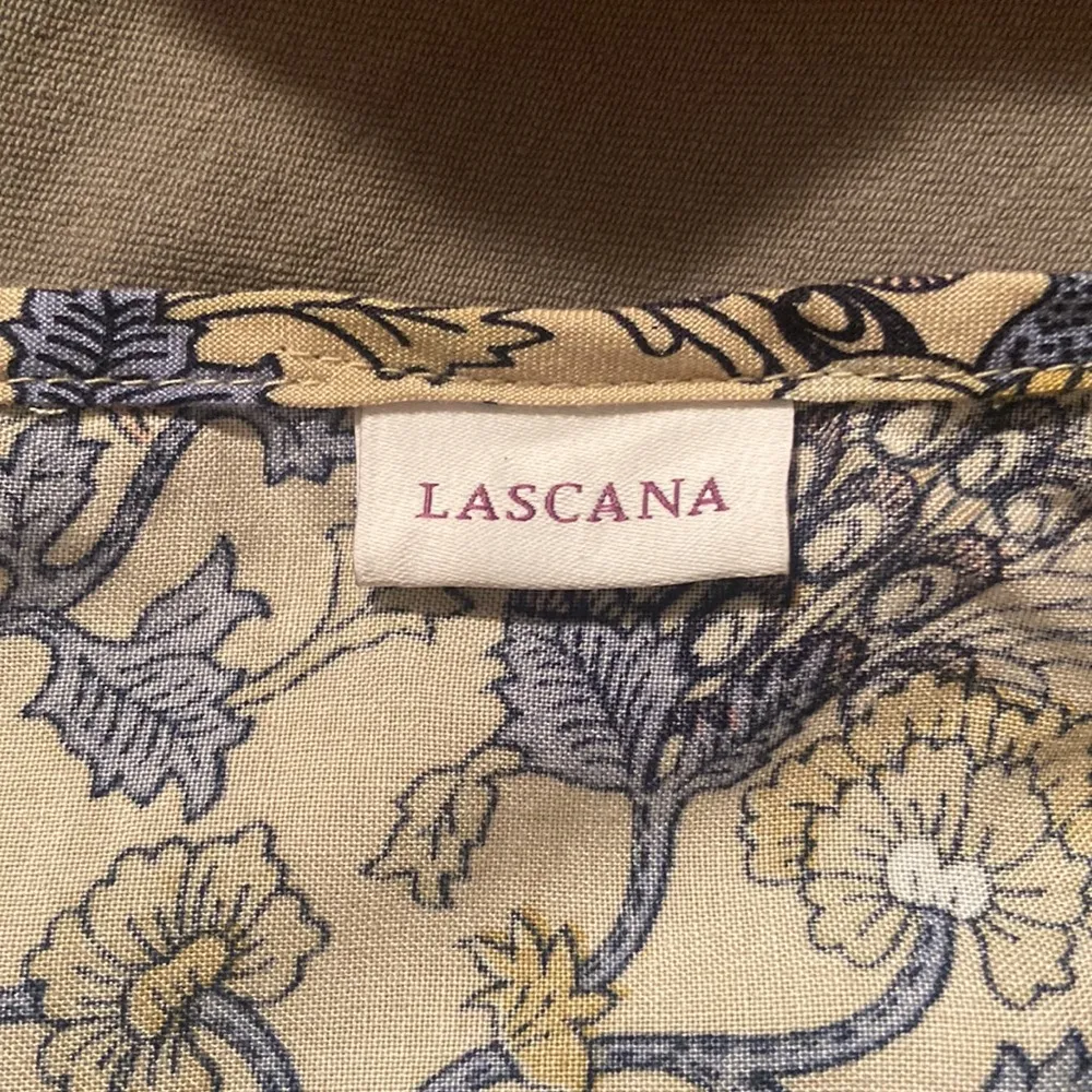 Lascana Floral Peasant Tie Front Blouse Tan Size 12 - Image 6