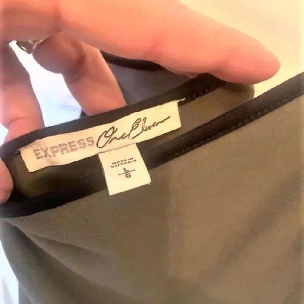 Express Olive bodysuit + black‎ tank EUC - Image 4