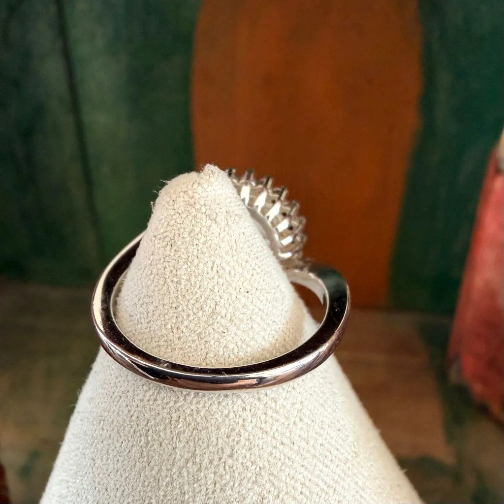 Sterling Silver CP S925 Pearl Halo Ring - Image 5