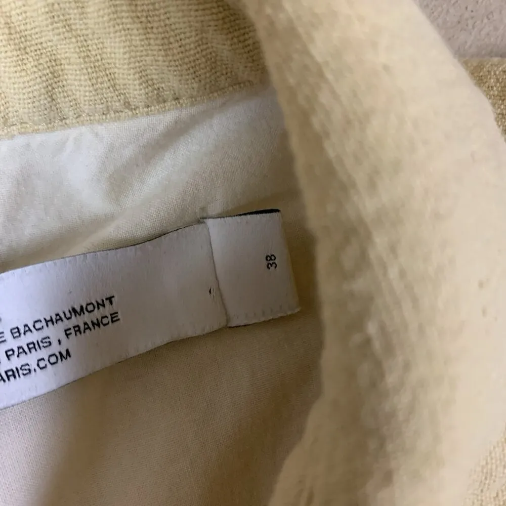 IRO Paris Utility Romper Sleeveless Yellow Linen Blend Size‎ 38 - Image 8