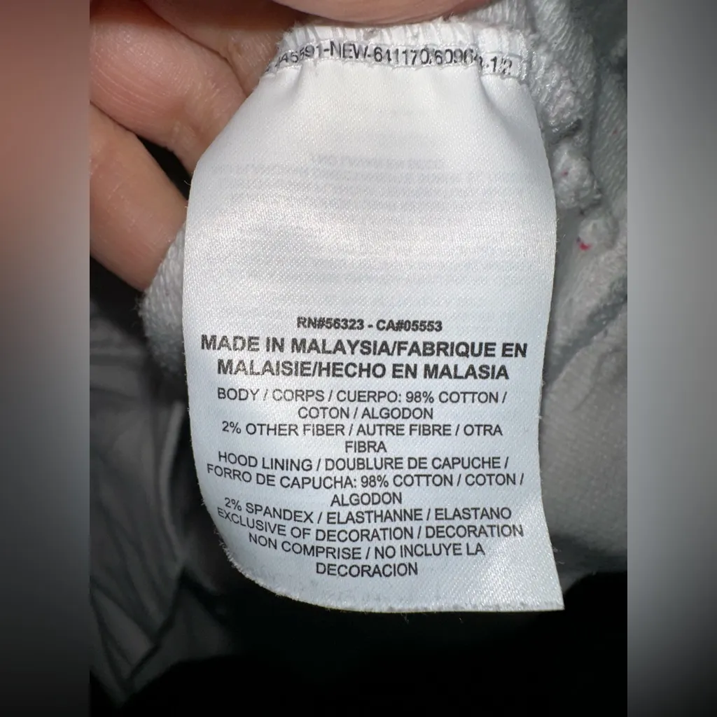 Nike Sportswear Club Fleece Funnel-Neck White Speckled Hoodie XL - Image 6