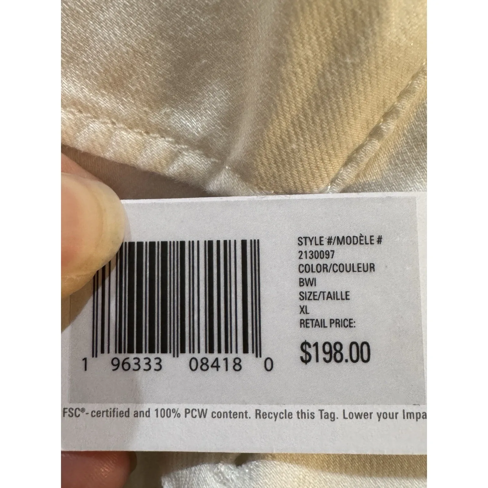 Outerknown STATION Long Sleeve Utility Jumpsuit White NWT Linen Blend Size XL - Image 8