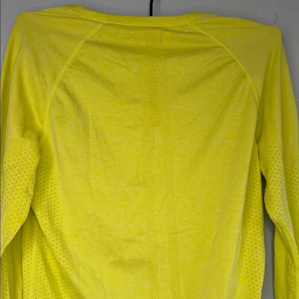 Figs Neon Yellow Women's Long Sleeve Top Size S - Image 6
