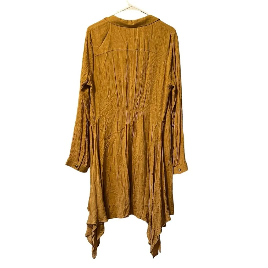 Mystree Anthropologie‎ Tunic Shark Hem Dress Size Large Boho Peasant Cottagecore - Image 2