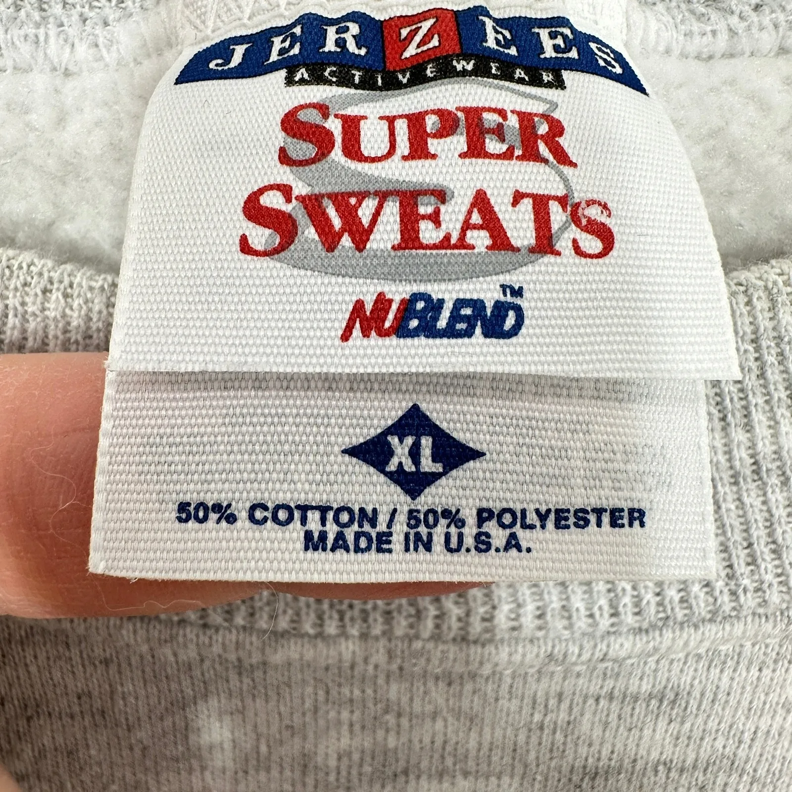 Jerzees Super Sweats Womens XL Gray Embroidered Cabin Sweatshirt Cabincore Cozy - Image 8