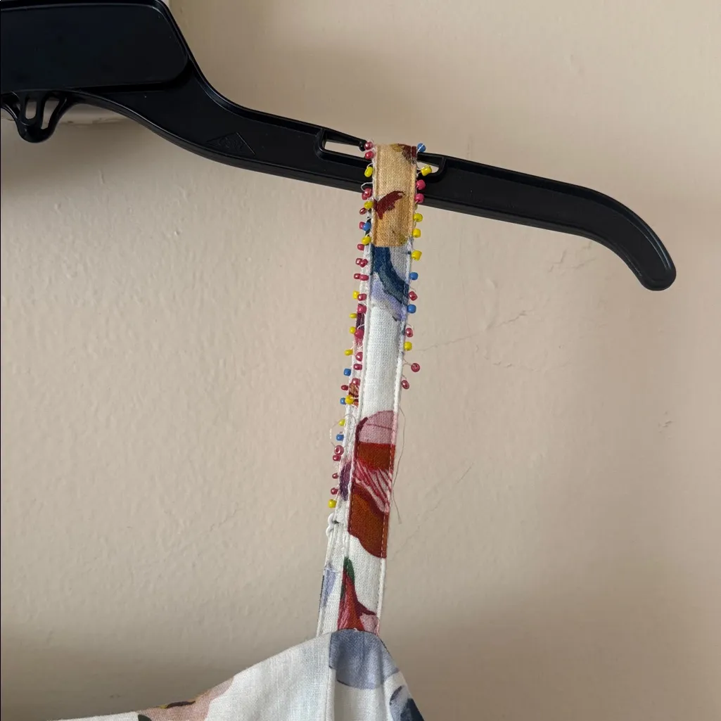 Farm Rio Off-White Greek Garden Lenzing™ Ecovero Euroflax Maxi Dress, Small,$260 - Image 12