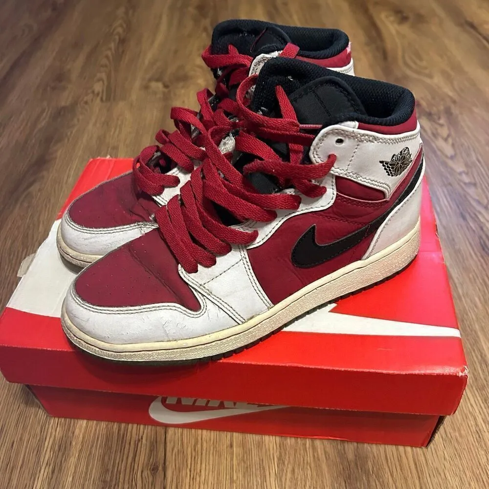 NIKE air jordan 1 retro carmine mid top shoes sneakers women’s 6 = 4.5Y - Image 6