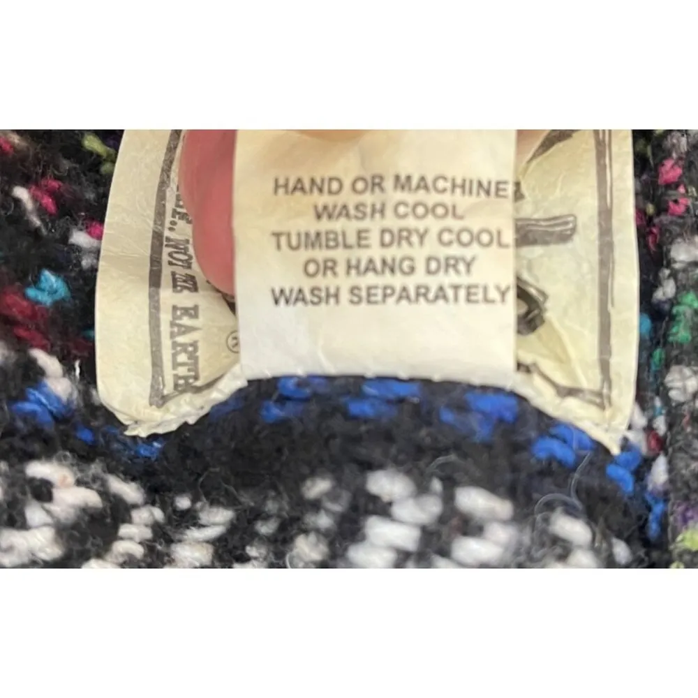 Vintage Y2K Baja Joe Drug Rug Beach Pull Over Hoodie Jacket Size M - Image 7