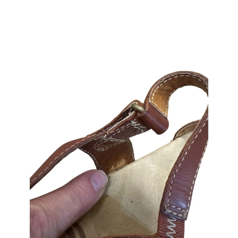 Dansko Womens Brown Leather Slip-On Wedge Sandals Size 9.5/42 SKU8124 - Image 13