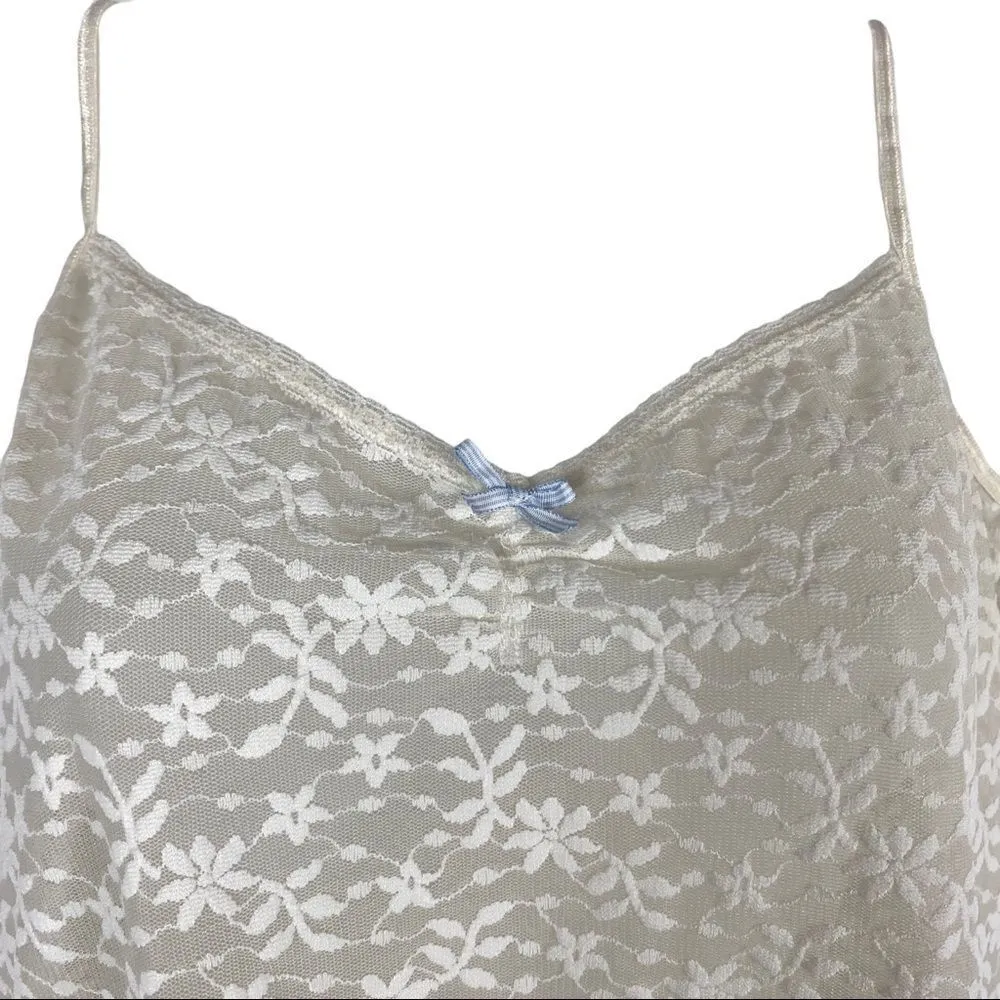 Tommy Hilfiger Ivory Cami Floral Lace Pattern Size L - Image 3