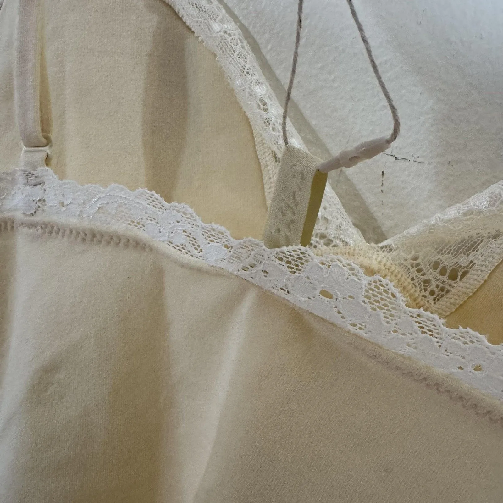 Skims Cotton Lace Cami Boxer Sleepwear Set Womens Medium Buttermilk Pajama pjs - Image 6