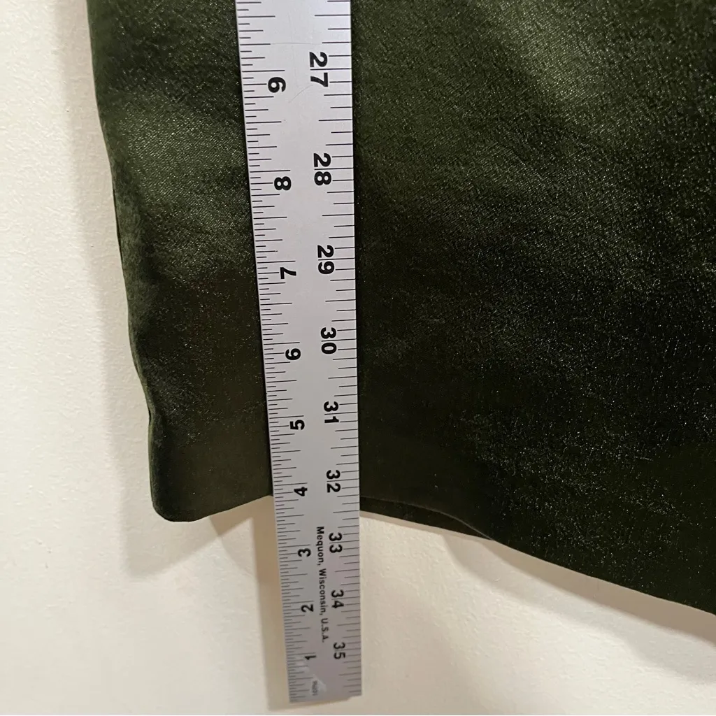 EUC Collina Strada New York Crushed silky Pants Sz S Wide leg cropped green - Image 5