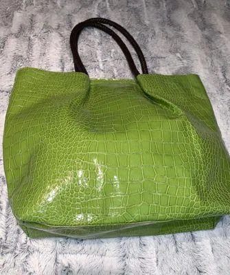 Neiman Marcus Green Tote Bag - Image 4