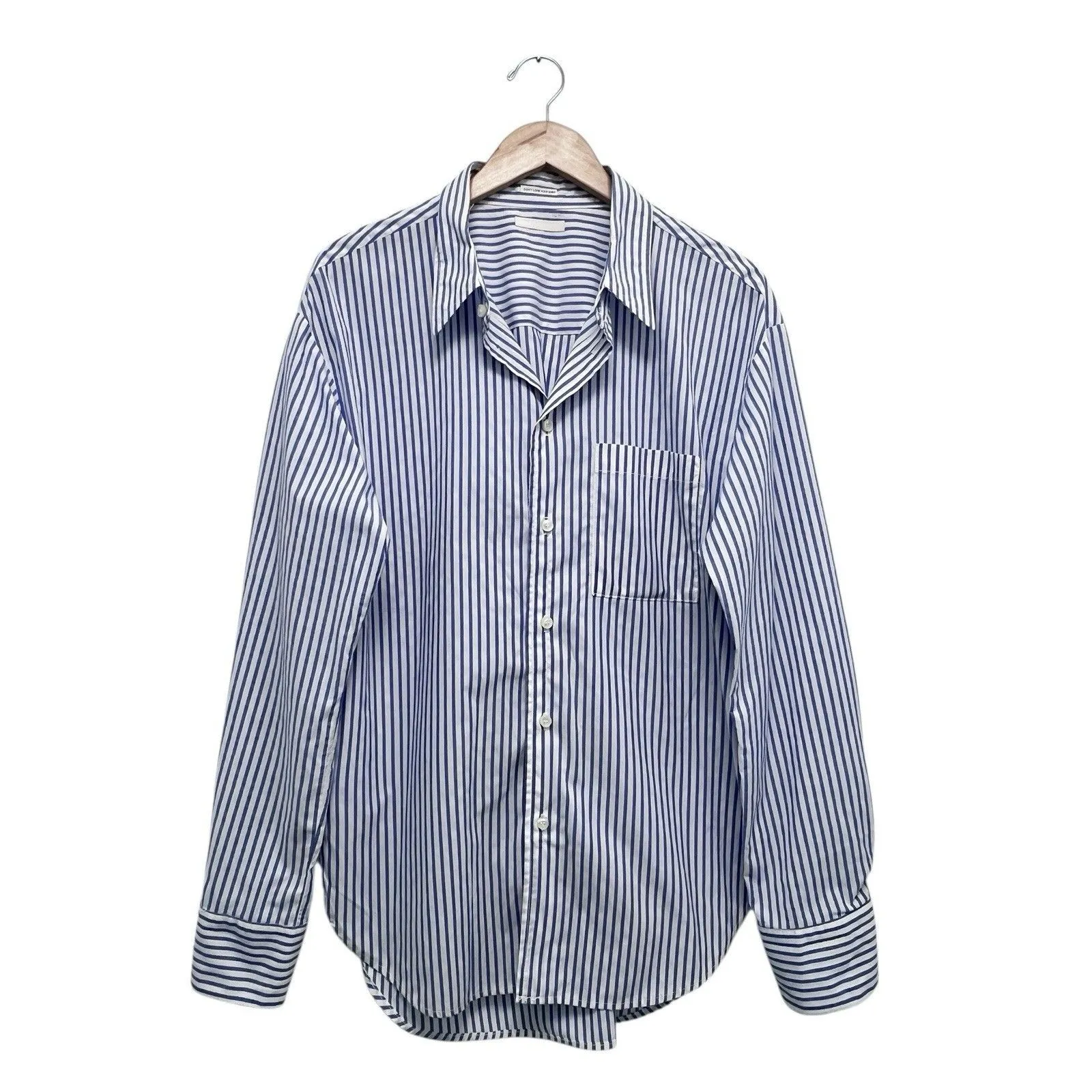 Mother The Roomie Frenchie Shirt In Art School Button Up Top Blue Women’s Size M Size M - Image 4