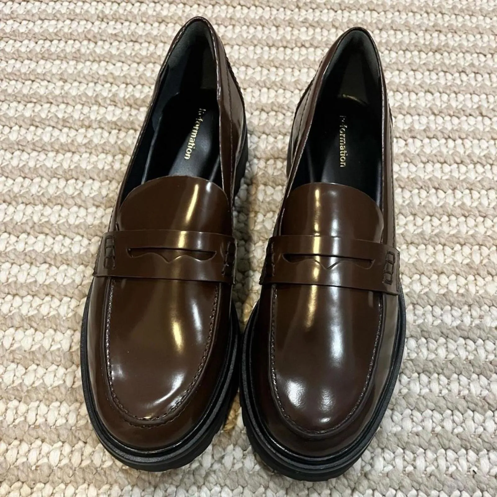 Reformation Agathea Chunky Loafers in Espresso Leather - Image 4