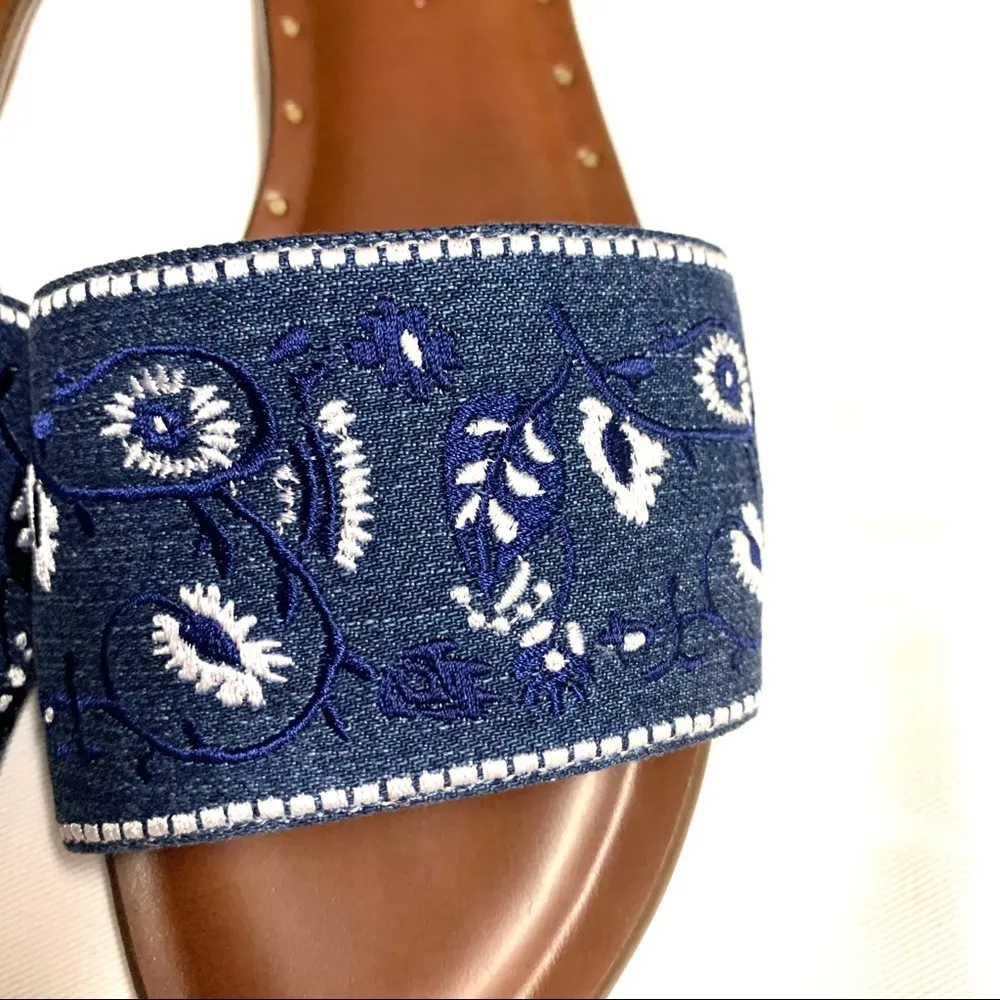 VERONICA BEARD Flor Embroidered Sandals - Image 9