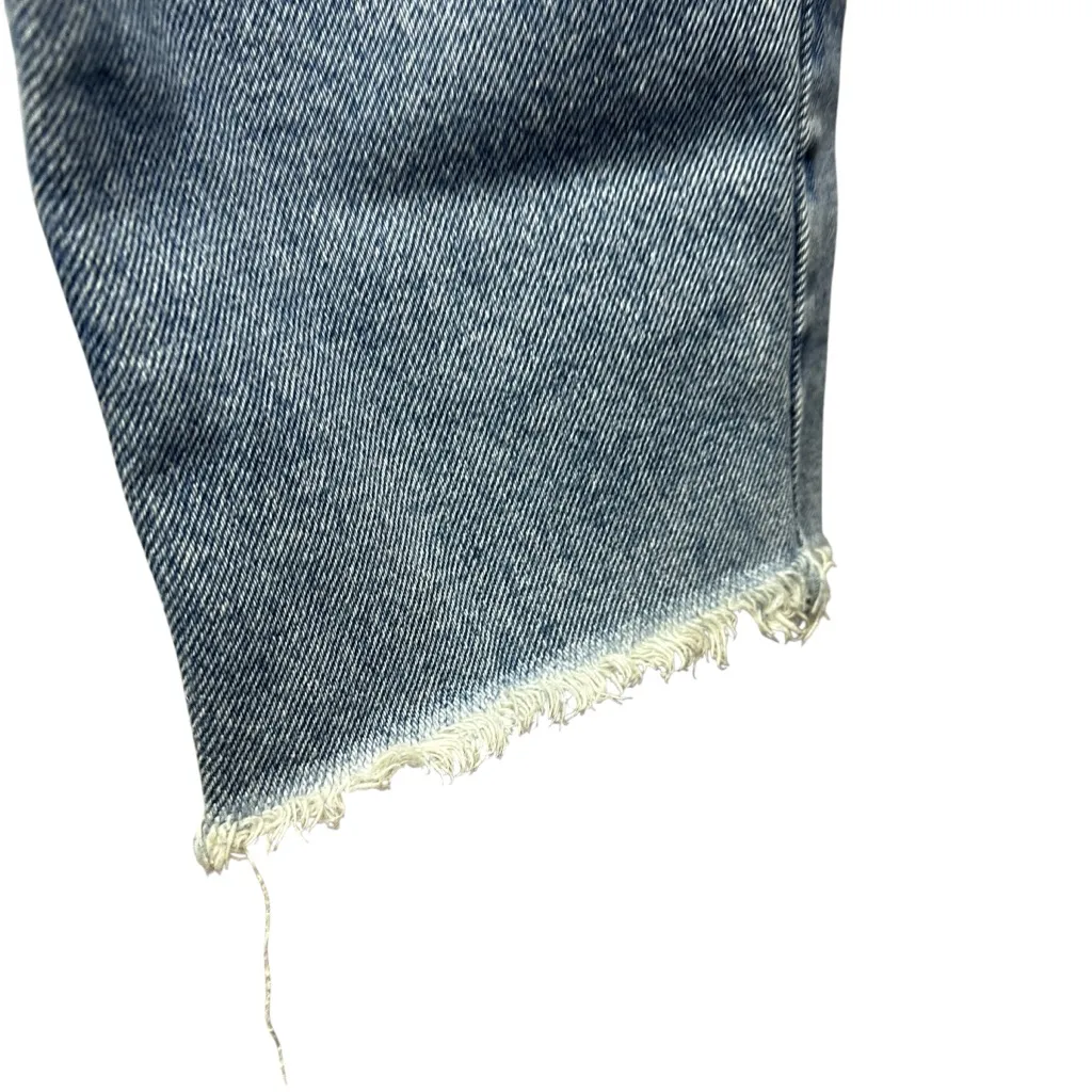 Garfield Distressed Mom Fit Blue Denim Jeans Distressed 42 Euro US 10 - Image 3