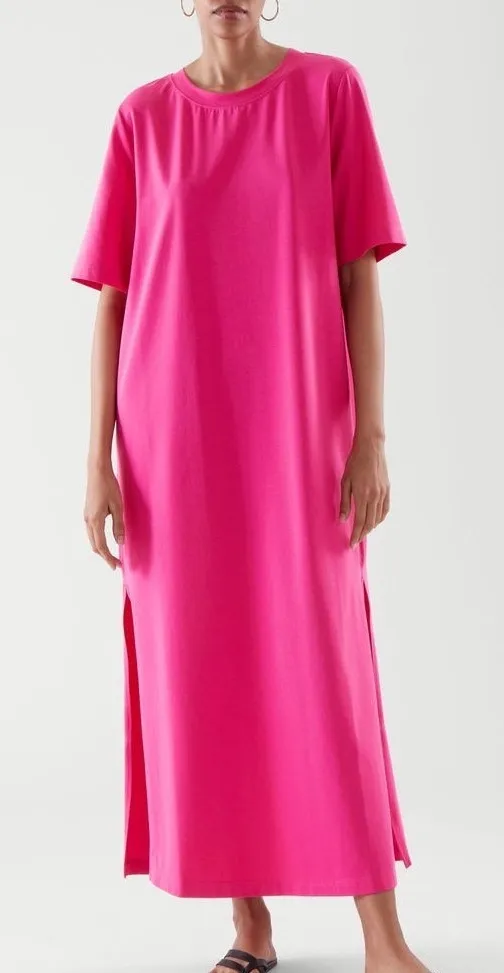 COS Oversized T Shirt Dress Size Small Pink Minimalist Lounge Relaxed Casual - Image 1