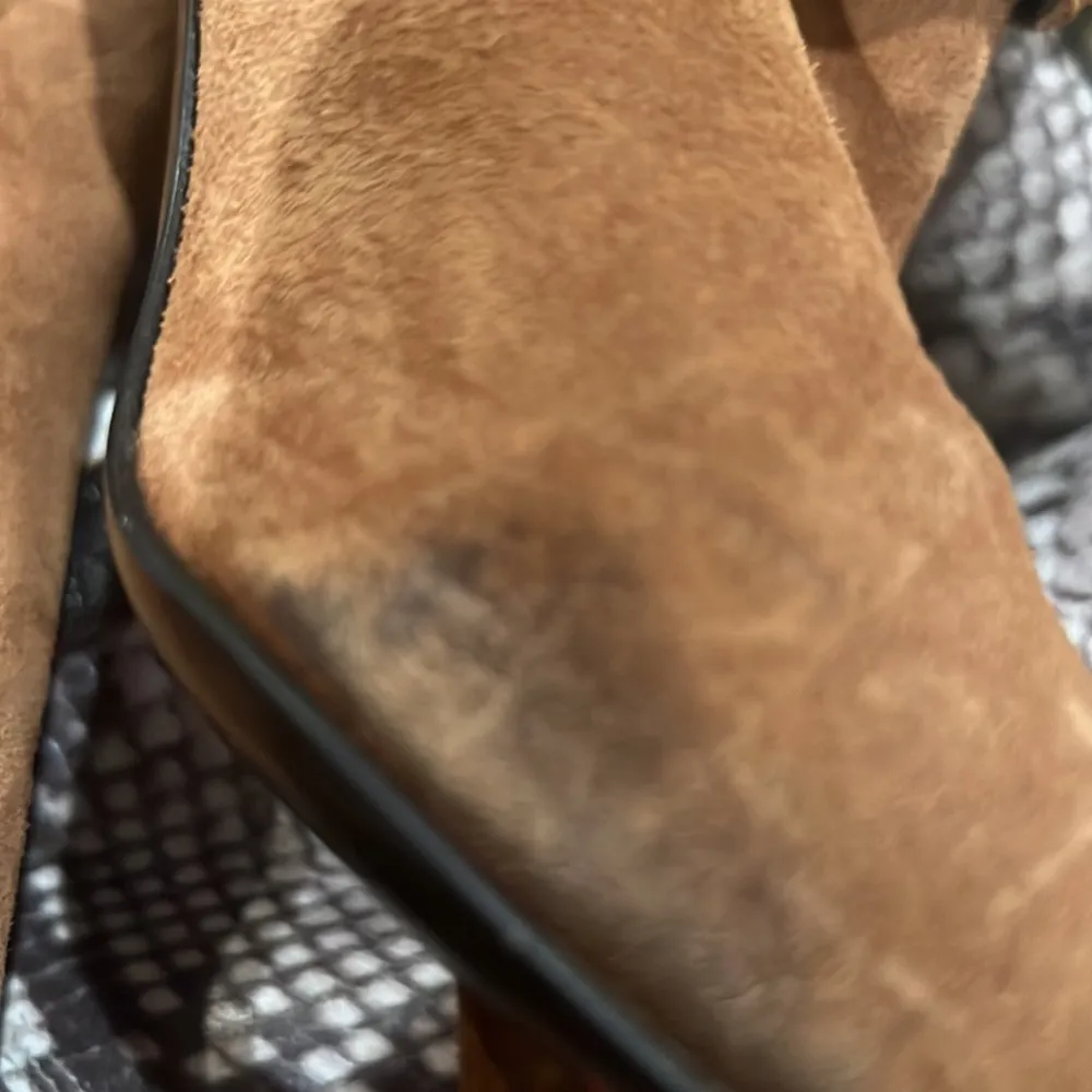 Saint Laurent Tan Suede Booties - Image 9