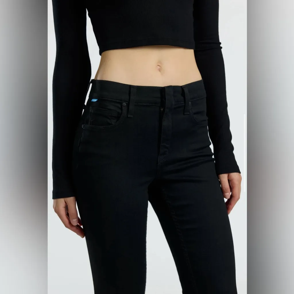 Cotton Citizen Naomi Skinny Flared Leg Jean Women’s Black Size 28 - Image 4