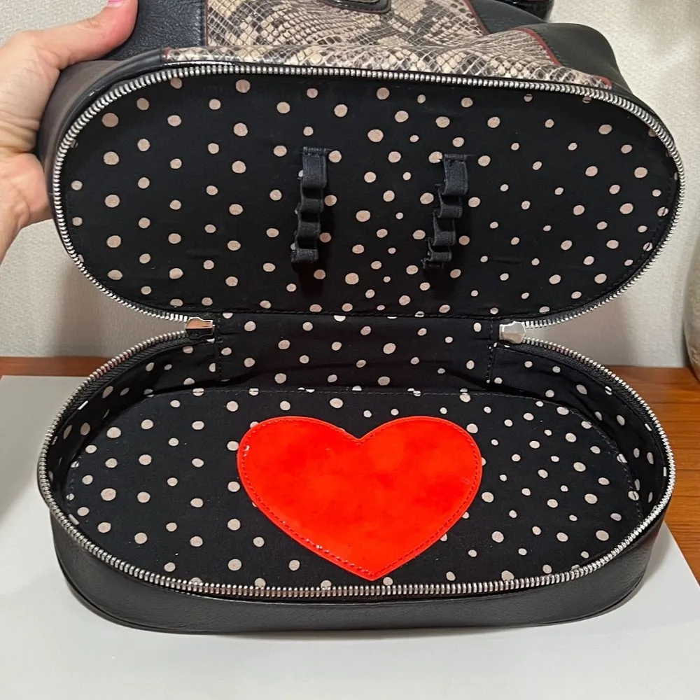 Brighton Women's Black Leather Python Frame Bag Purse Handbag Vintage RARE - Image 7