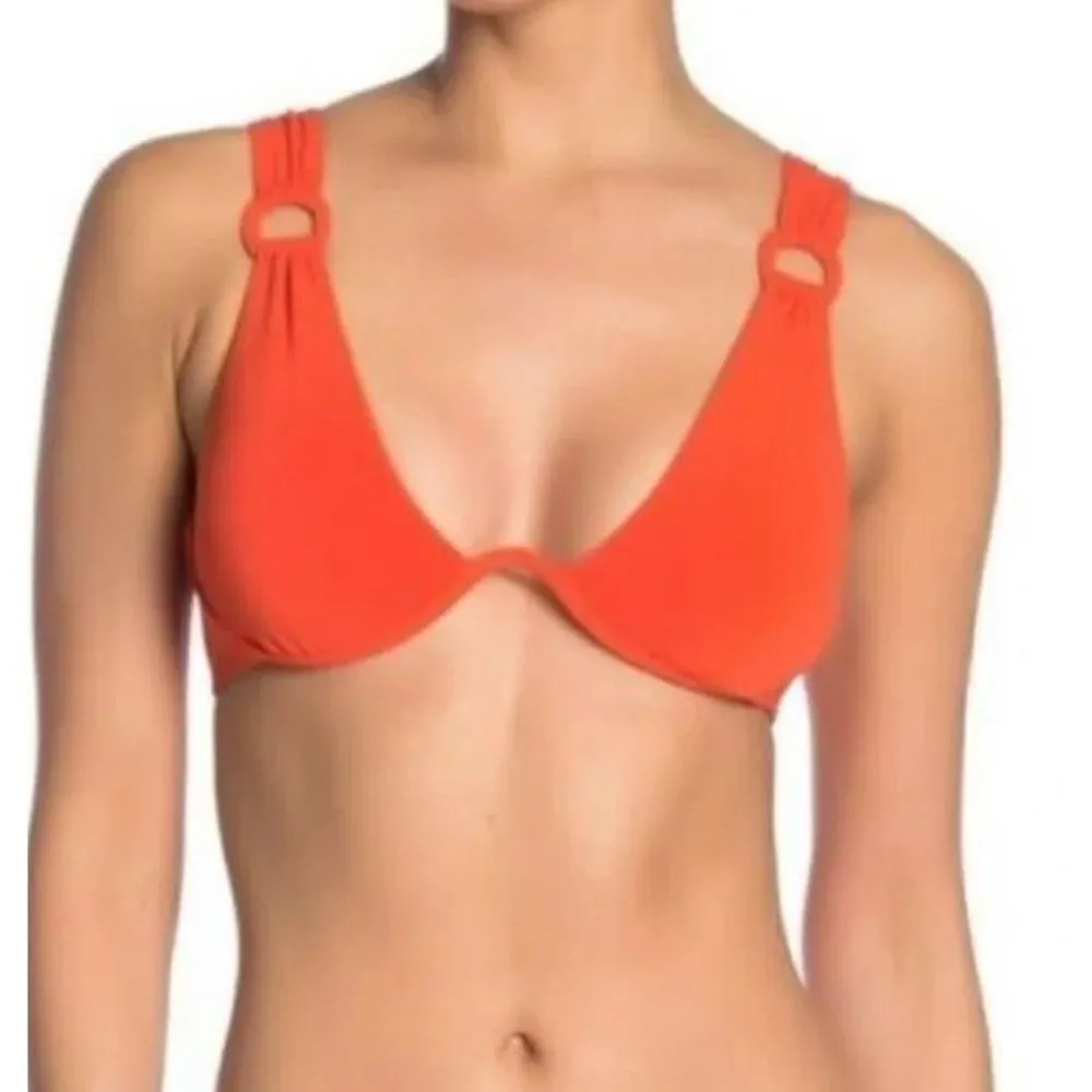 New. Robin Piccone red orange buckle bikini. XS-top/S-bottom. Retails $216 - Image 9
