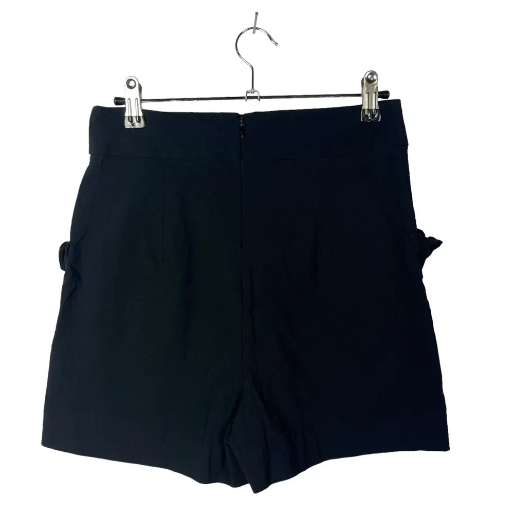 Leith Black High Rise Ruffle Pocket Shorts S - Image 2