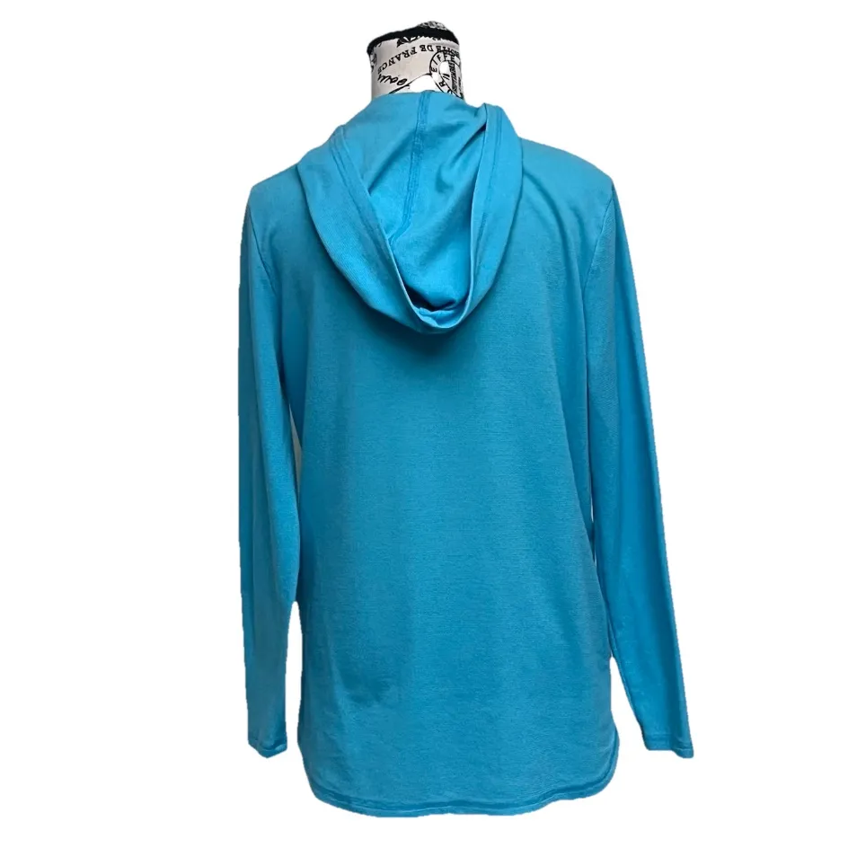 Fresh Produce XS Vibrant Blue Cotton Hoodie Pullover Lightweight Beach Travel ML - Image 5