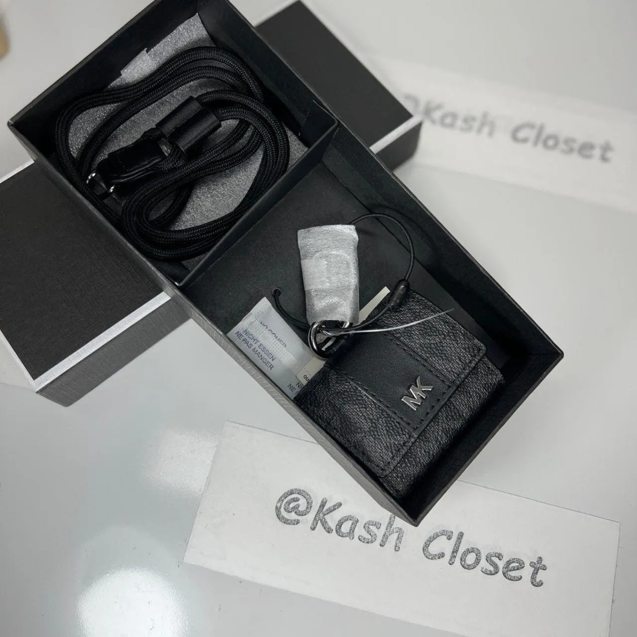 Michael Kors Black Logo Lanyard Case For Apple AirPods Pro - Image 3