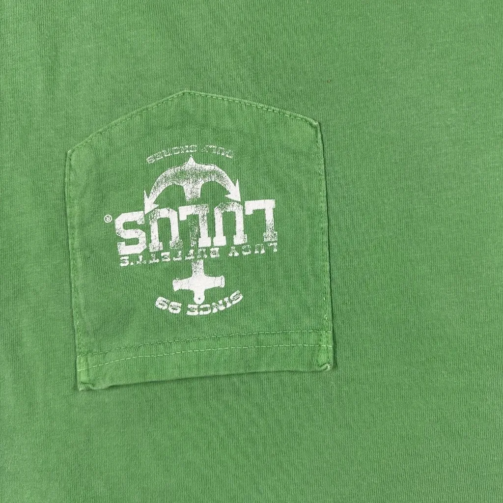 Lucy‎ Buffetts Lulus Shirt Unisex Medium Green Gulf Shores Restaurant Tee Cotton - Image 6