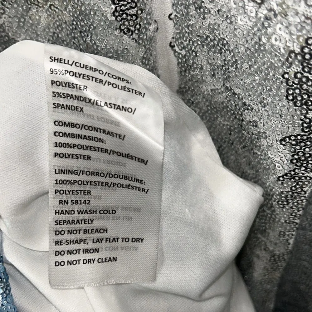 Maggy London Blue Ombre Sleeveless Maxi Dress(Size 8) - Image 5