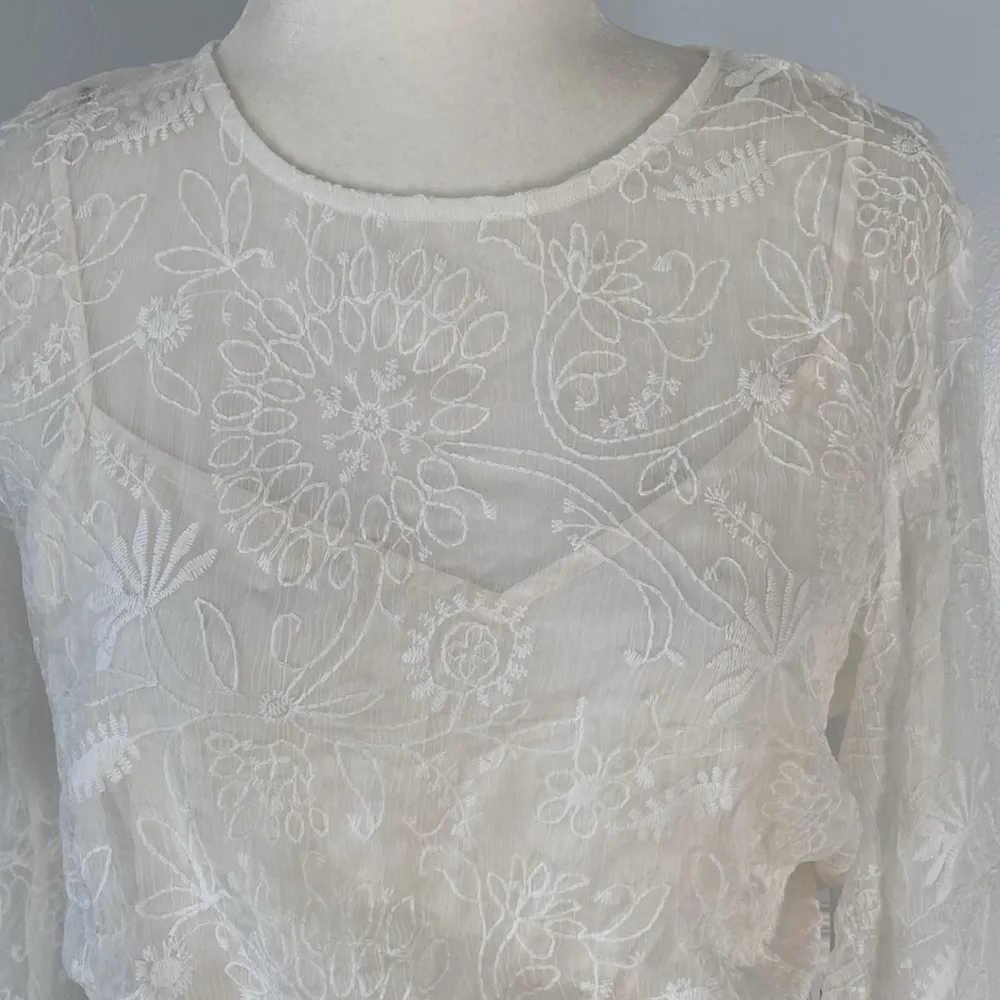 NWT ModCloth Slip Dress Embroidered Overlay Maxi Dress Coastal Cowgirl Boho - Image 6