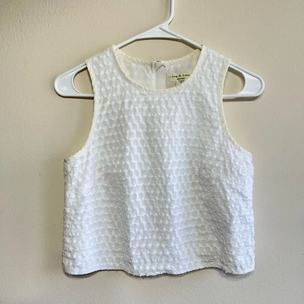 Rag & bone Evie Honeycomb Sleeveless Top Small - Image 2