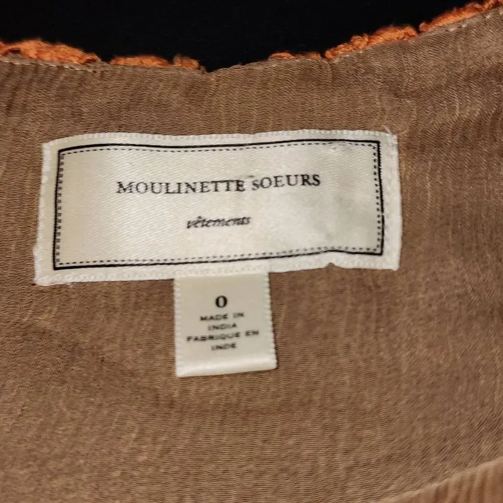 Moulinette Soeurs Womens Orange‎ Heavyweight Skirt 0 - Image 4