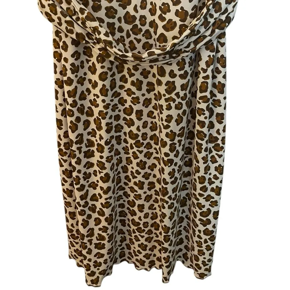 Tory Burch Women's Glady Animal Print Short Flutter Sleeve Dress - Image 6