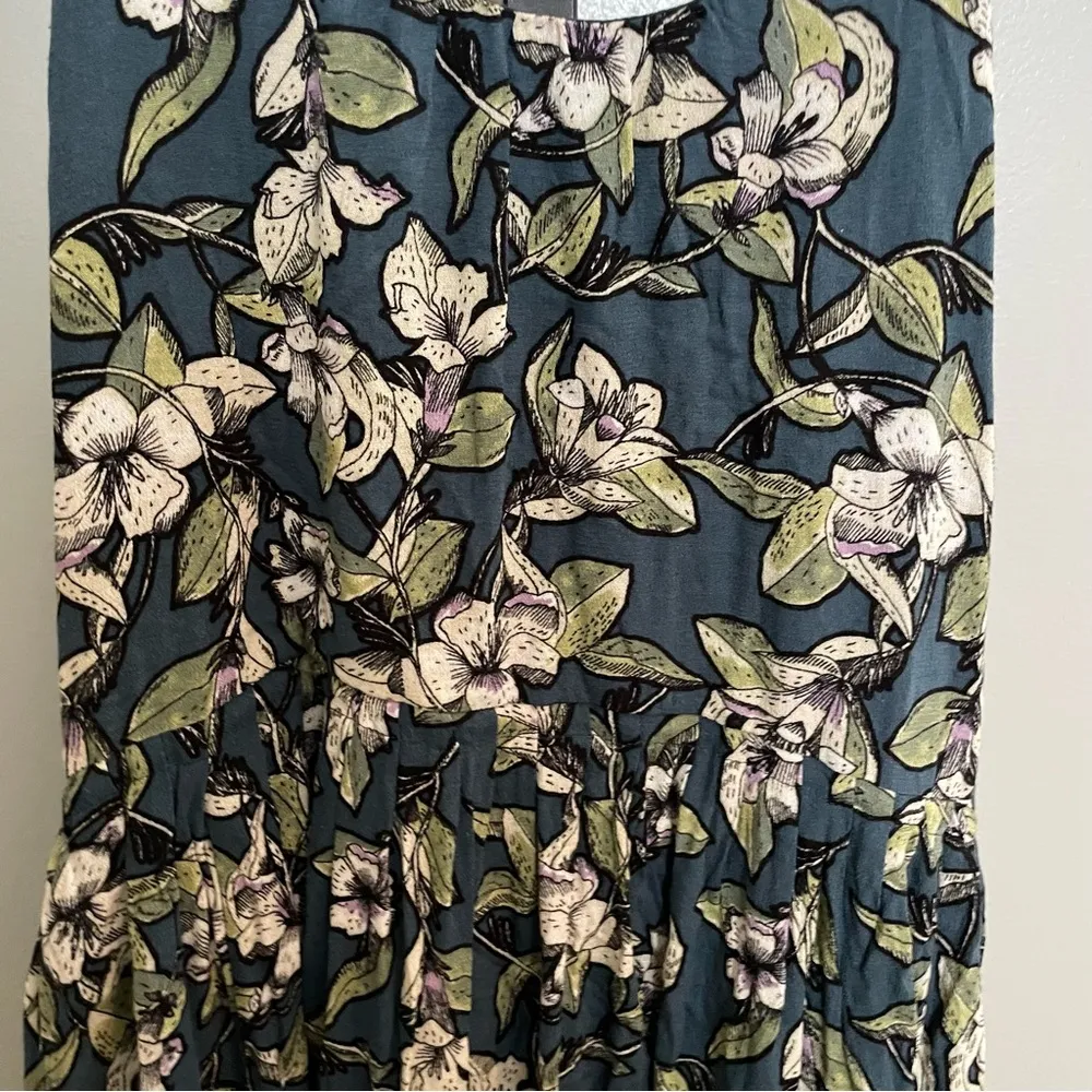 Free People Dear You Blue Combo Floral Strappy Mini Dress Size Small - Image 4