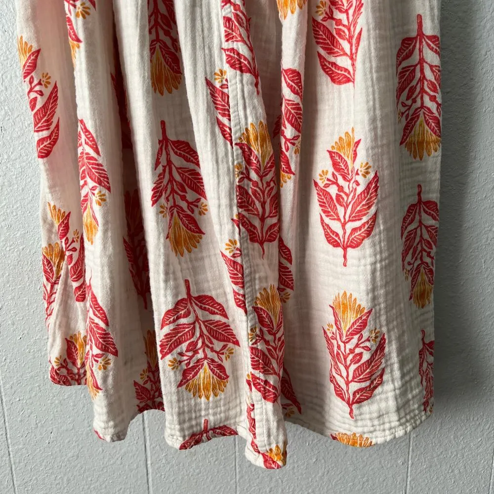 Old Navy Tank Top Womens 4X Floral Cotton Gauzy Tropical Relaxed Flowy Beachy - Image 4