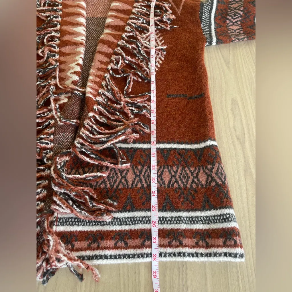 Doe & Rae  Rust Patterned Cardigan - Image 8