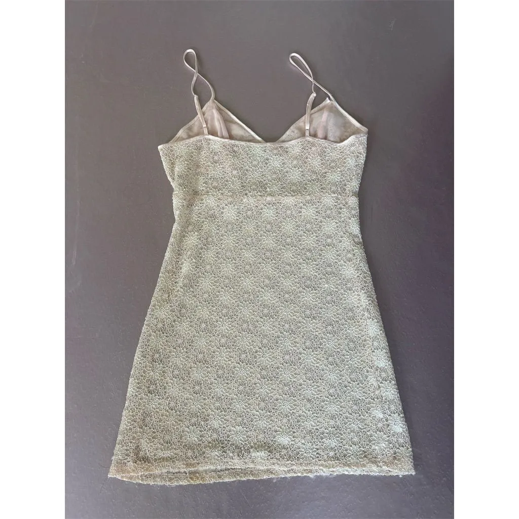 Jones‎ New York Women's Lace Babydoll Nightie Dress White Size L - Image 3