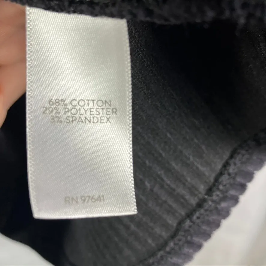 J. Jill Black Wide Rib Velour Knit‎ Top Women's 2x V - Image 7