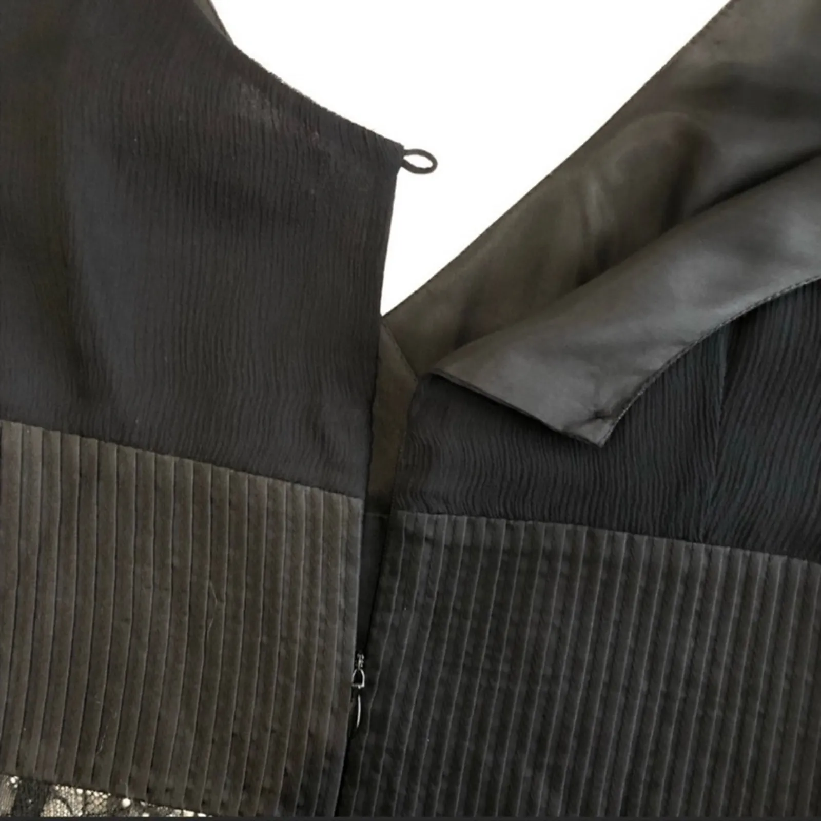 Moulinette Soeurs Dress Black Lace Silk Blend Chiffon Sleeveless Cocktail Size 2 - Image 8