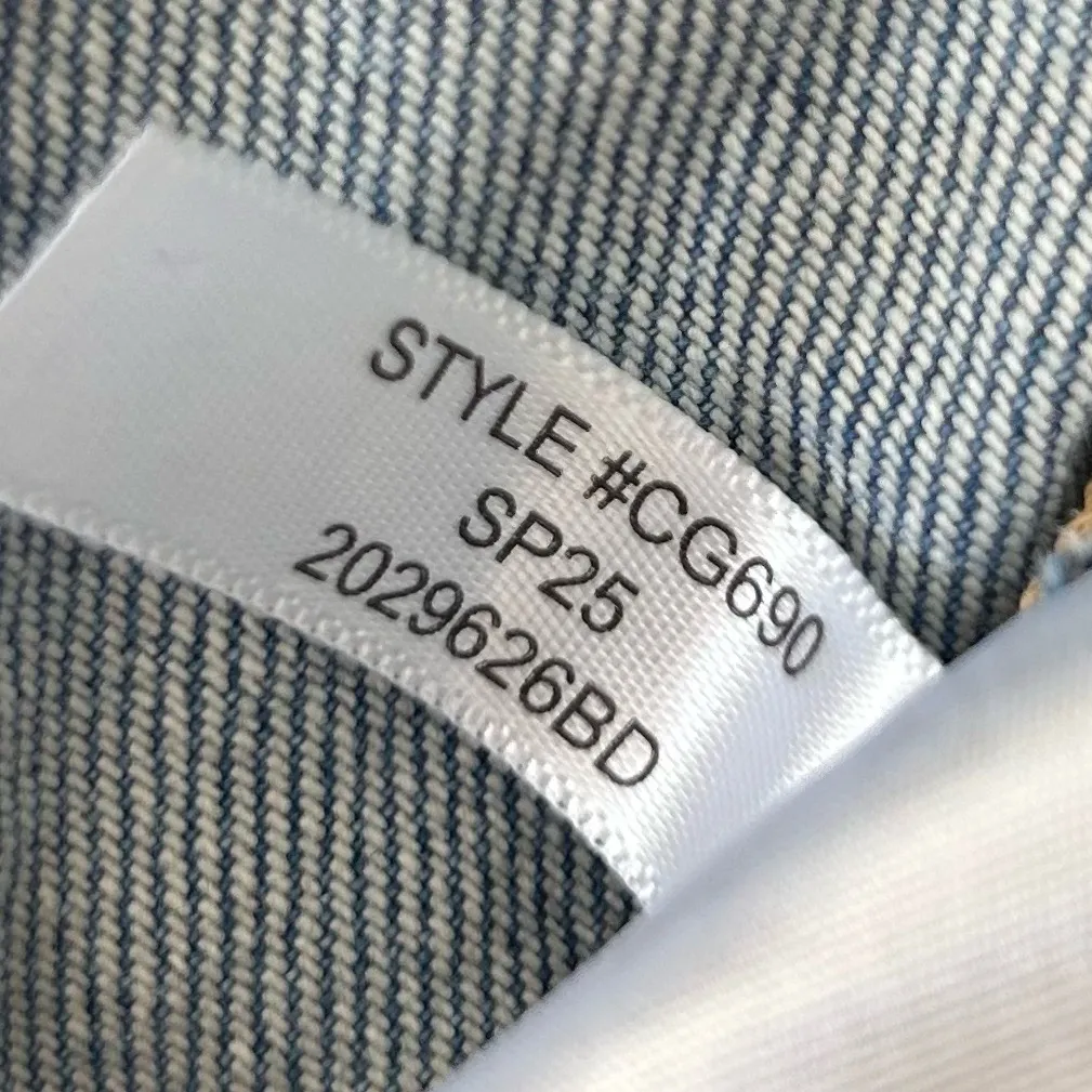 NWT J.Crew Factory Denim Drawstring Shorts High Rise Waist Size 27 Blue - Image 4