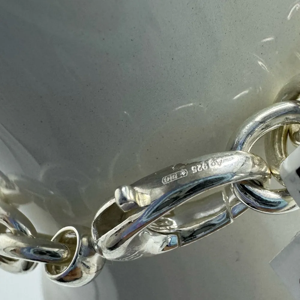 Gucci Sterling Silver GG Logo Heart Charm Bracelet - Image 7